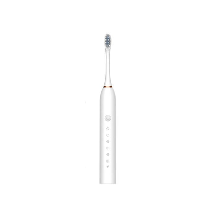 Ультразвукова електрична зубна щітка з 4 насадками Sonic Toothbrush X-3 White