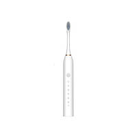 Ультразвуковая электрическая зубная щетка с 4 насадками Sonic Toothbrush X-3 White