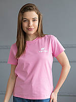 Женская футболка классическая розовая размер L (L010R) mn