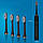 Ультразвукова електрична зубна щітка з 4 насадками Sonic Toothbrush X-3 Black, фото 3