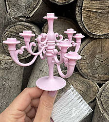 Канделябр для декору тортиків (рожевий)
