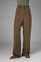 Классические брюки со стрелками прямого кроя - хаки цвет, M (есть размеры) mn