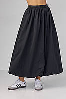 Длинная юбка А-силуэта с резинкой на талии - черный цвет, L (есть размеры) mn