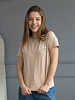 Женская футболка классическая беж размер М (M008R) mn