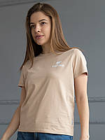 Женская футболка классическая беж размер XL (XL008R) mn