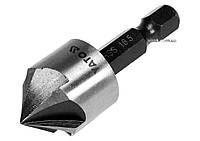Зенкер конічний по металу YATO : HSS, Ø= 16.5 мм, l= 45 мм, 5 пругів, HEX- 1/4" [25/100] Купи И Tochka