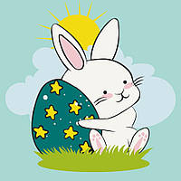Картина по номерам "Пасхальный кролик" 15059-AC 30х30 см fn