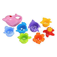 Детская игрушка для ванной "Пирамидка" ТехноК 7396TXK(Blue) (Розовый) Shopen Дитяча іграшка для ванної