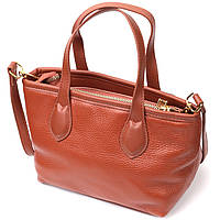 Женская сумка с двумя ручками из натуральной кожи. Shopen Сумка жіноча з двома ручками з натуральної шкіри