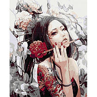 Картина по номерам "Девушка с татуировкой дракона" BS269, 40х50см fn