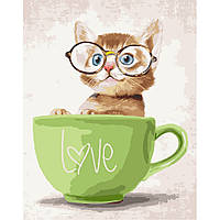 Картина по номерам "Котенок в чашке" Art Craft 40х50см 11512-AC Shopen Картина за номерами