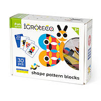 Дерев'яна гра "Фігурна мозаїка" Igroteco, 30 елементів Shopen
