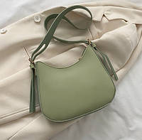 Женская сумка-слинг на плече Бананка мини сумочка для девочки Мятный Shopen Жіноча сумка-слінг на плече
