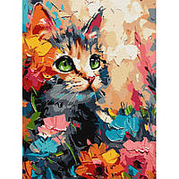 Картина по номерам "Пушистый котик" KHO6598 30х40см Shopen Картина за номерами "Пухнастий котик" KHO6598