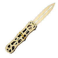 Деревянный сувенирный нож «ВЫКИДУХА» СКЕЛЕТОН Сувенир-Декор SK-GOLD (Золотой), Toyman