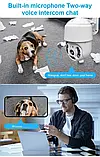 🔥Розумна поворотна IP-камера з панорамним оглядом Wifi Smart Camera V360 PRO 1920*1080, фото 3