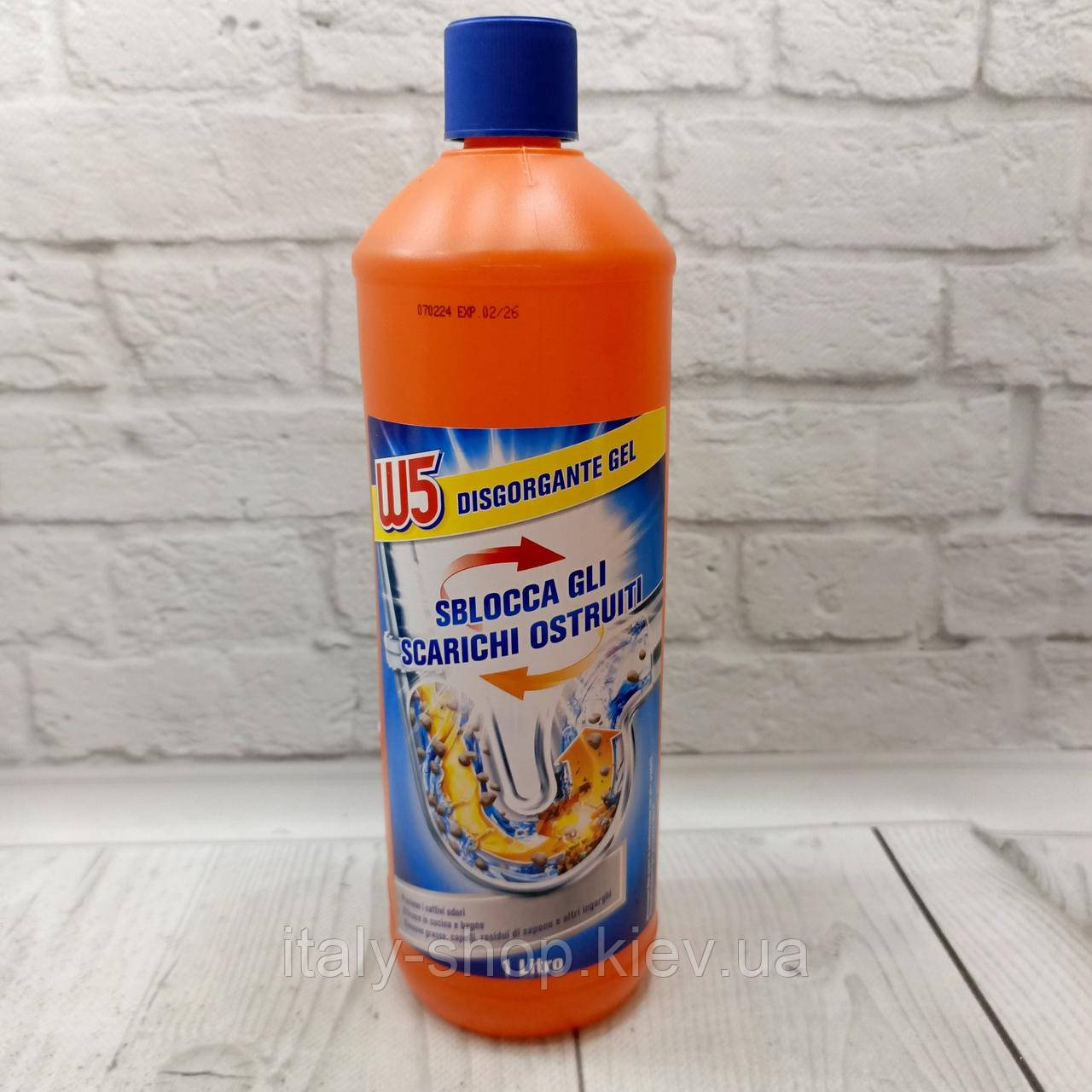 Засіб для прочищення труб, W5 Disgorante  Gel, 1 л, Німеччина, фото 1