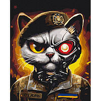 Картина по номерам "Котик ВСУ" © Марианна Пащук Brushme BS53419 40х50 см Shopen Картина за номерами "Котик