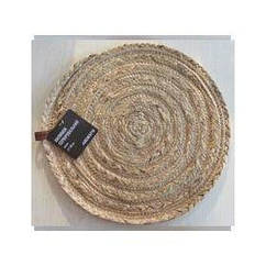 Килимок сервірувальний Ardesto, 38 см, соломка, паперовий шпагат, круглий, зелений світлий (AR3318)