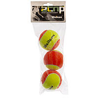 Мяч для большого тенниса WEILEPU 662 3шт салатовый-оранжевый sp