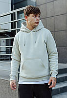 Худи стаф для мужской светло серые худые Staff light gray olive basic fleece Shopen Худі стаф для чоловіча