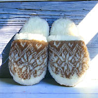 AEI Тапочки з овчини Сніжинка 36-46 / женские и мужские домашние тапки, тапочки , всувки