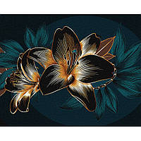 Картина по номерам "Роскошные лилии" Идейка KHO2999 40х50 см Shopen Картина за номерами "Розкішні лілії"