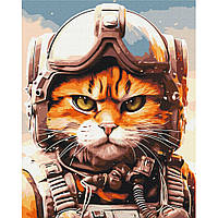 Картина по номерам "Котик главный пилот" © Марианна Пащук Brushme BS53804 40x50 см fn