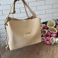Женская мини сумочка на плечо из экокожи Зара качественная классическая маленькая сумка для девушки Zara