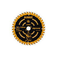 Диск пильный DeWALT EXTREME , 165 х 20, 40 z, ATB, 18 гр. (DT10301)