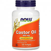 Олія касторова Now Foods Castor Oil 650mg 120 sgels (1086-2022-10-2372)
