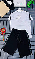AEI Мужская футболка и шорты Lacoste Premium КАЧЕСТВО / Burberry чоловіча футболка поло XL