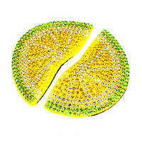 Зажим для волос Лимон в камнях 1200-203-5, 2 шт fn