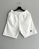 Белые спортивные шорты white для мужской Nike на резинке найк Shopen Білі спортивні шорти white для чоловіча