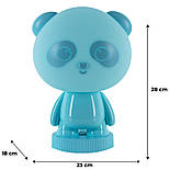 Світильник-нічник LED з акумулятором Panda, блакитний, фото 7