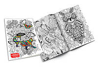Набор раскрасок Антистресс с фломастерами RA-01, 28 страниц (Белый) Shopen Набір розмальовок Антистрес з