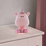 Світильник-нічник LED з акумулятором Unicorn, рожевий, фото 6