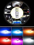 Блакитний T10 W5W обманка LED 11-SMD Автолампа світлодіодна безцокольна, фото 6