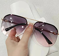 Винтажные солнцезащитные очки Grey-Pink sun glasses 9528