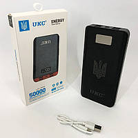 AEI Аккумулятор портативный павербанк POWER BANK UKC ART-4148/4204. 50000mah, 4USB, внешний аккумулятор