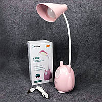 AEI Настольная лампа TaigeXin LED TGX 792, светодиодная настольная, удобная настольная лампа. Цвет: розовый