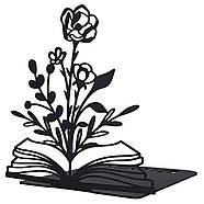 Упор для книг Glozis Bookflower (чорний), фото 4