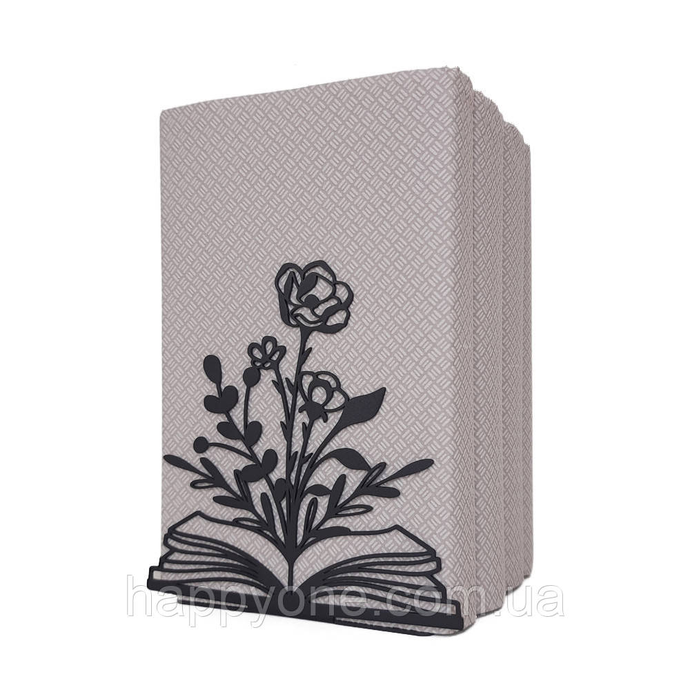 Упор для книг Glozis Bookflower (чорний)
