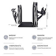 Упори для книг Glozis Woodpecker (чорні), фото 4