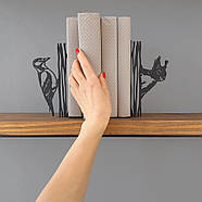 Упори для книг Glozis Woodpecker (чорні), фото 7