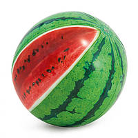 Надувной пляжный мяч Арбуз 58075 с ремкомплектом Shopen Надувний пляжний м'яч Кавун 58075 з ремкомплектом