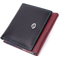 Женский кошелек с оригинальной монетницей из натуральной кожи ST Leather Разноцветный Shopen Жіночий гаманець