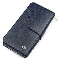 Мужской кошелек ST Leather кожаный Синий кошелек Shopen Чоловічий гаманець ST Leather шкіряний Синій кошельок