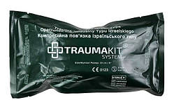 Індивідуальна пов'язка для зупинки кровотечі та перев'язування ран Trauma Kit Bondage 15cm type Israel