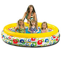 Детский надувной бассейн Веселая геометрияIntex 58449 размер 168-41см Shopen Дитячий надувний басейн Весела